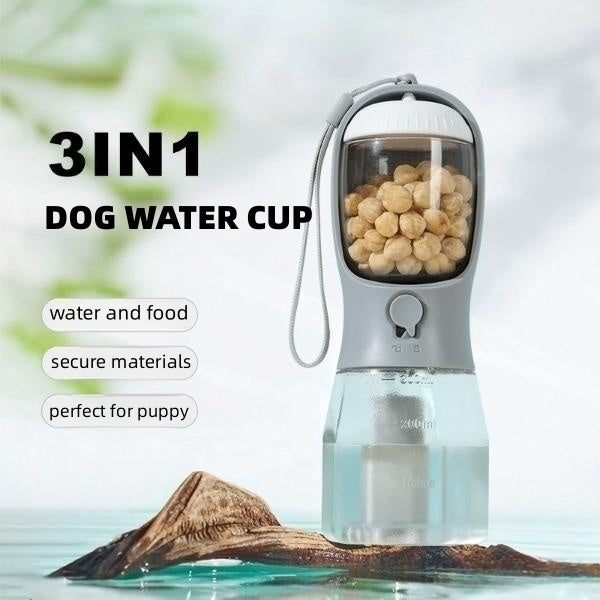 3-in-1 Portable Dog Water & Food Cup